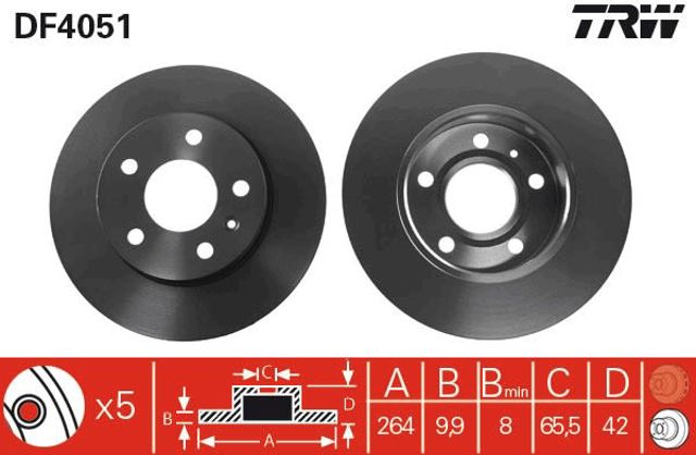 TRW DF4051 Тормозные диски в наличии Каменское