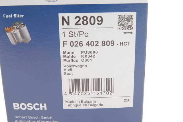 BOSCH F026402809 Топливный фильтр в наличии Николаев