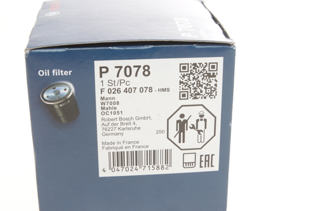 BOSCH F026407078 Фильтр масляный в наличии Житомир
