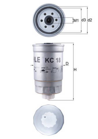 MAHLE KC18 Топливный фильтр в наличии Хмельницкий