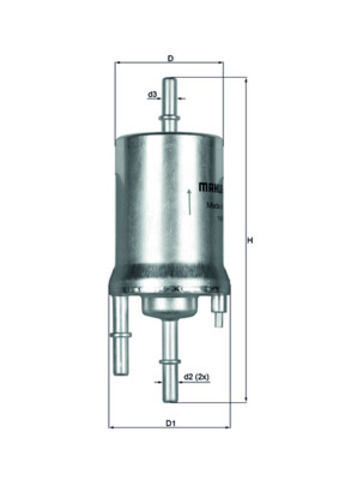 MAHLE KL1561 Фильтр топливный в наличии Хмельницкий