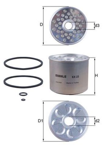 MAHLE KX23D Топливный фильтр в наличии Ирпень