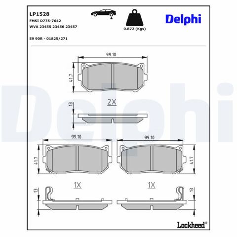 DELPHI LP1528 Задние тормозные колодки в наличии Тернополь