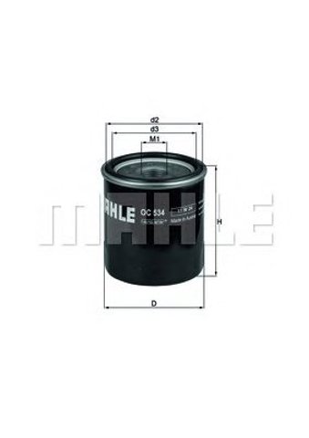 OC534 MAHLE Масляный фильтр купить в Черкассы