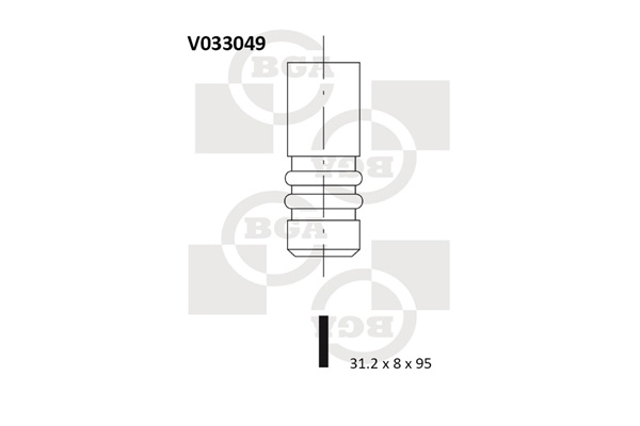 Выпускной клапан двигателя V033049 BGA
