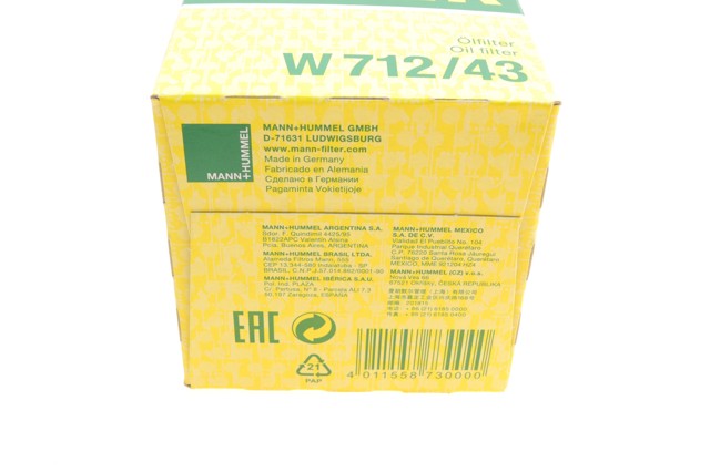 W71243 MANN Масляный фильтр купить в Тернополь