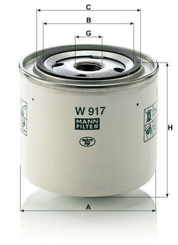 MANN W917 Фильтр масляный в наличии Ужгород