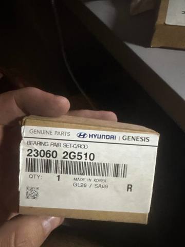 HYUNDAI 230602G510 Вкладыши шатунные в наличии Запорожье