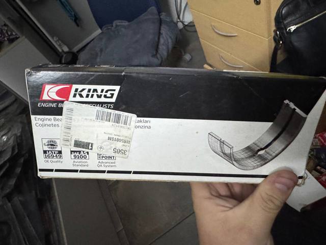 MB5801SM KING Вкладыши коленвала коренные, комплект, 1-й ремонт (+0,25) купить в Кривой Рог
