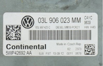 Электронный блок управления двигателем 03L906023MM VAG