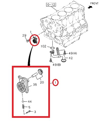 ISUZU 8980175851 Насос масляный в наличии Житомир