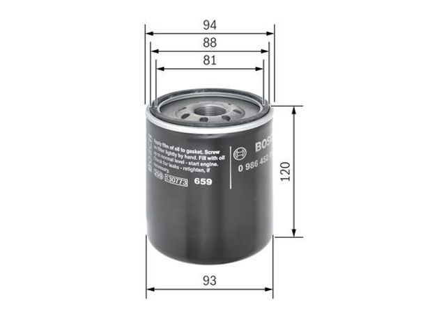 0986452064 BOSCH Фильтр масляный купить в Ирпень