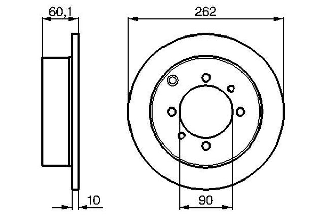 0986478655 BOSCH Диск тормозной задний купить в Житомир