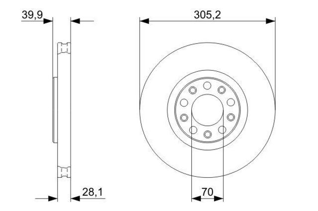 BOSCH 0986479293 Диск тормозной передний в наличии Киев