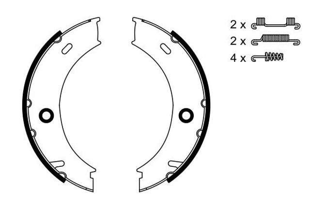 BOSCH 0986487611 Колодки ручника в наличии Николаев