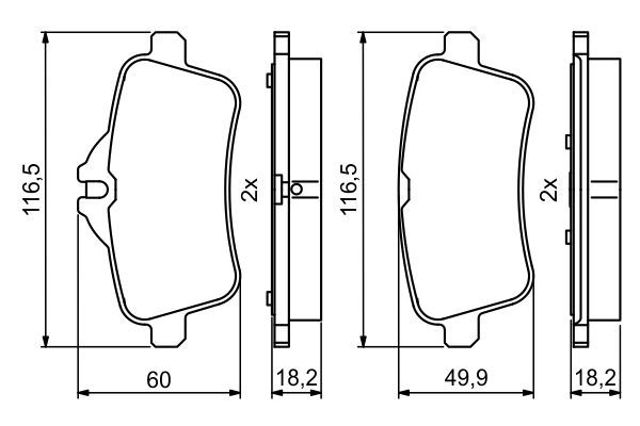 0986494783 BOSCH Колодки тормозные задние дисковые купить в Запорожье