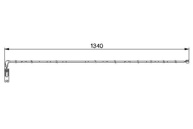 BOSCH 1987474944 Датчик износа тормозных колодок задний в наличии Тернополь