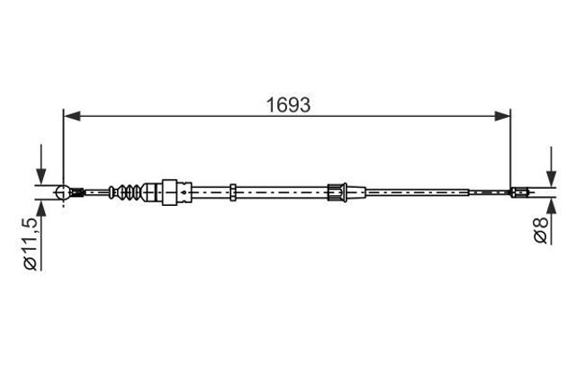 BOSCH 1987477698 Задний трос ручника в наличии Ужгород