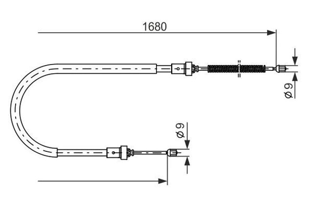 BOSCH 1987477955 Трос ручного тормоза задний правый/левый в наличии Павлоград
