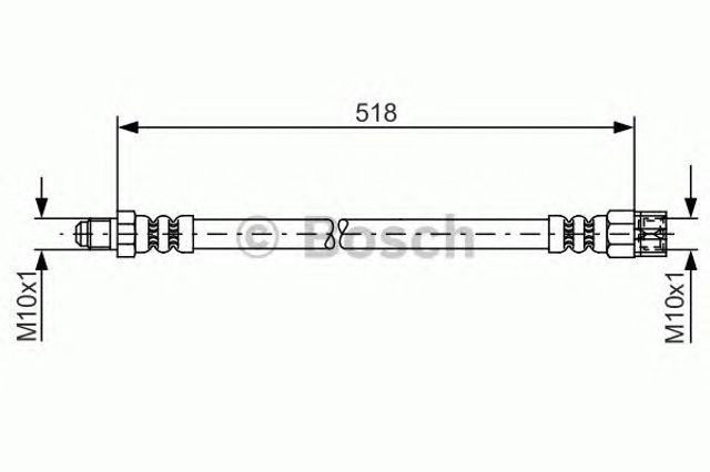 1987481007 BOSCH Задний тормозной шланг купить в Николаев