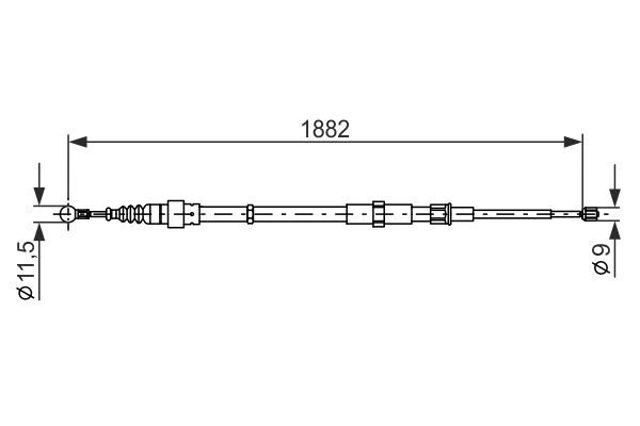 1987482193 BOSCH Трос ручного тормоза задний правый/левый купить в Тернополь
