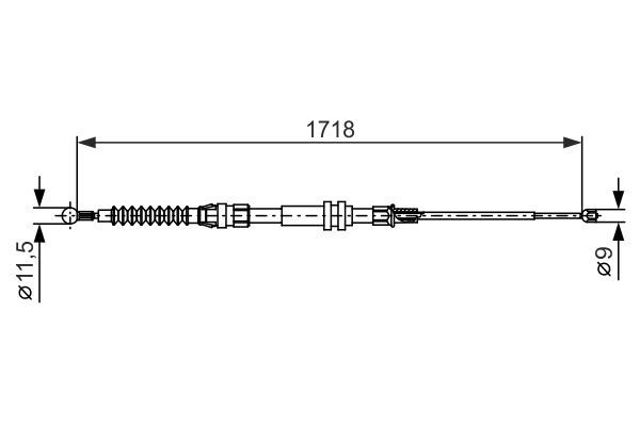 BOSCH 1987482378 Трос ручного тормоза задний правый/левый в наличии Чернигов