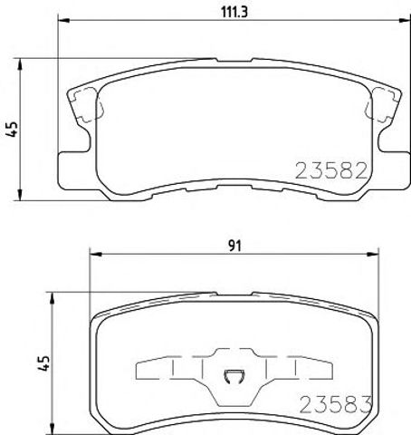 TEXTAR 2358202 Задние тормозные колодки в наличии Ровно