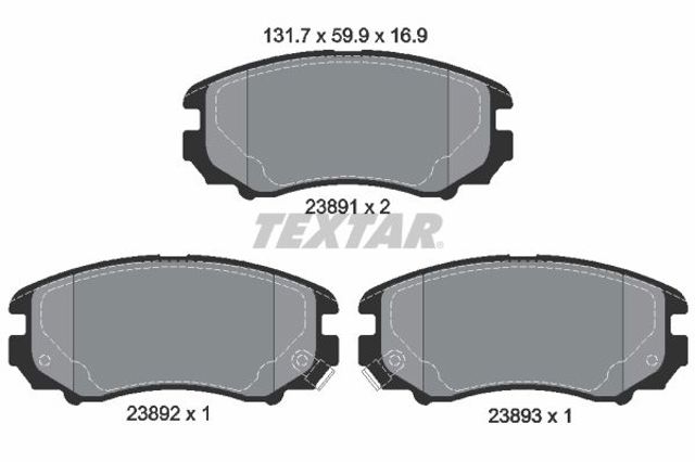 TEXTAR 2389101 Колодки тормозные передние дисковые в наличии Полтава