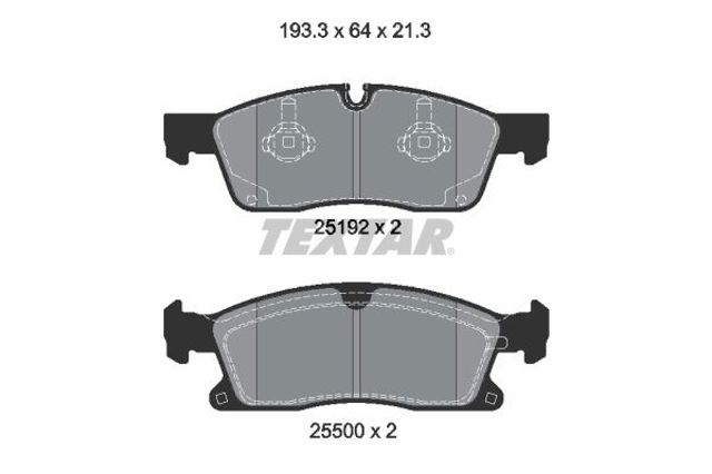 TEXTAR 2519202 Передние тормозные колодки в наличии Николаев