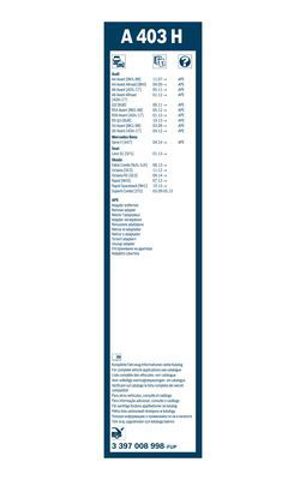 3397008998 BOSCH Щетка-дворник заднего стекла купить в Днепр