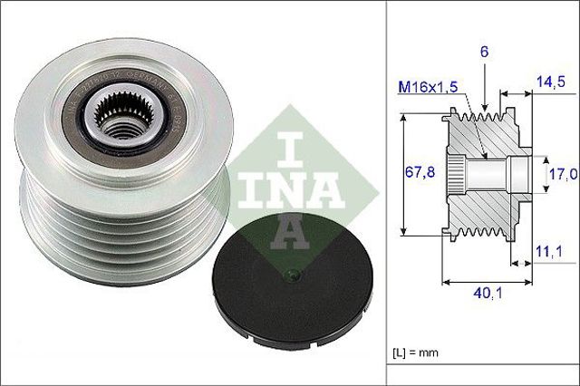 INA 535005210 Шкив генератора в наличии Ирпень