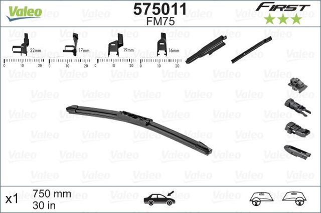 VALEO 575011 Щетка-дворник лобового стекла водительская в наличии Днепр