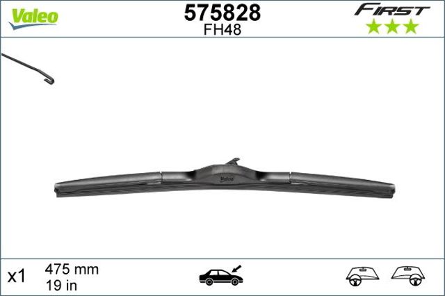 575828 VALEO Щетка-дворник лобового стекла пассажирская купить в Одесса