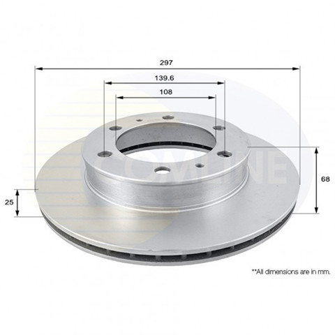 COMLINE ADC01169V Передние тормозные диски в наличии Львов