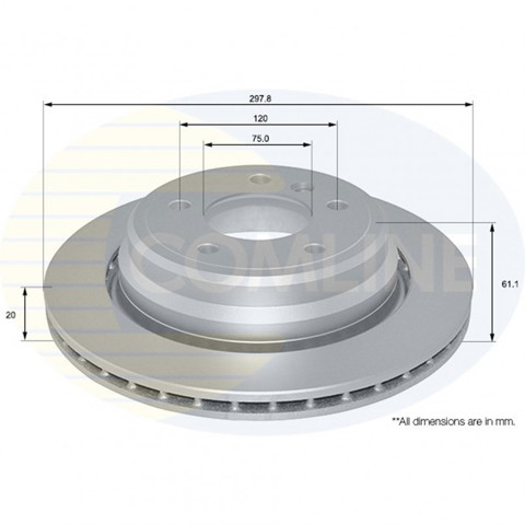 Задний дисковый тормоз ADC1733V COMLINE