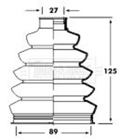 BORG&BECK BCB2358 Пыльник ШРУСа передней полуоси наружный в наличии Житомир