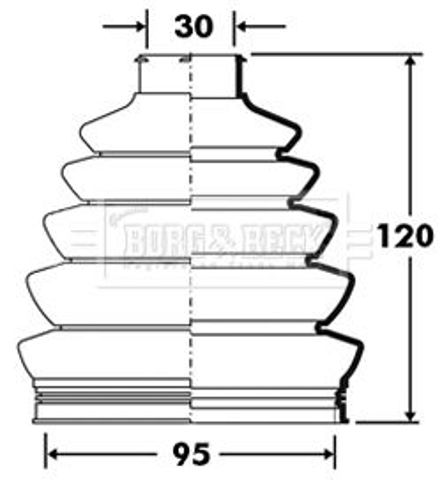 BCB2393 BORG&BECK Пыльник ШРУСа наружный купить в Черкассы