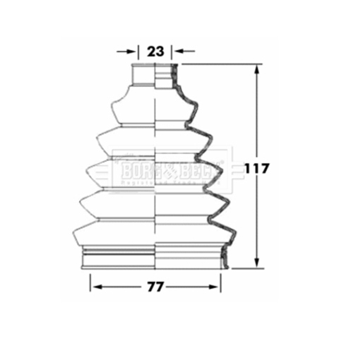 BORG&BECK BCB6068 Пыльник ШРУСа наружный в наличии Ужгород