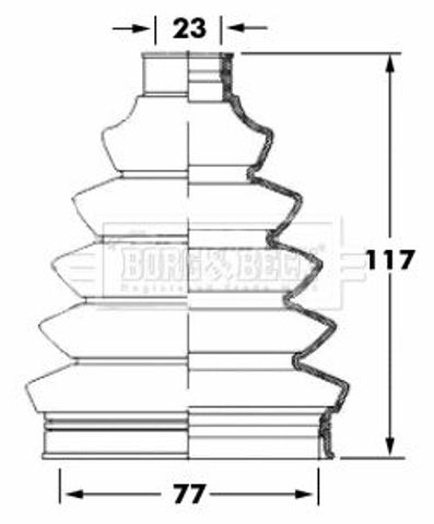BORG&BECK BCB6068 Пыльник ШРУСа передней полуоси наружный в наличии Черкассы