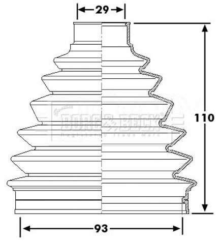 BCB6227 BORG&BECK Пыльник ШРУСа наружный купить в Ирпень