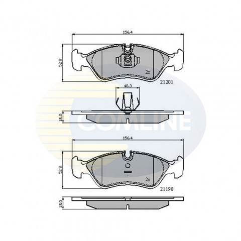 CBP01007 COMLINE Колодки тормозные передние дисковые купить в Харьков