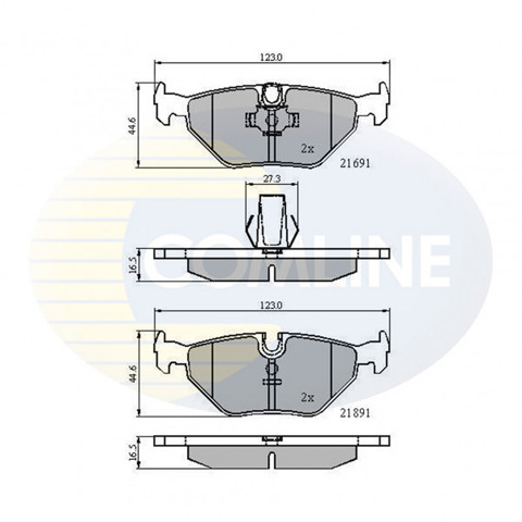 CBP01011 COMLINE Колодки тормозные задние дисковые купить в Тернополь