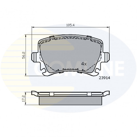 CBP01284 COMLINE Задние тормозные колодки купить в Каменское