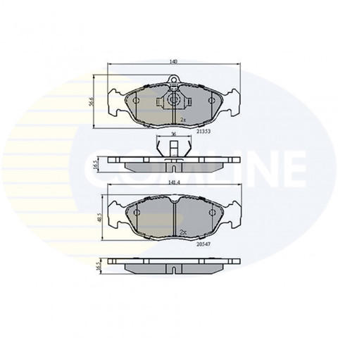 CBP0134 COMLINE Колодки тормозные передние дисковые купить в Ровно