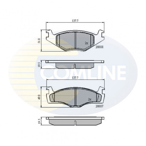 CBP0149 COMLINE Передние тормозные колодки купить в Житомир