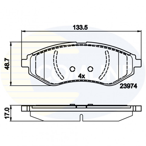 COMLINE CBP01598 Передние тормозные колодки в наличии Житомир