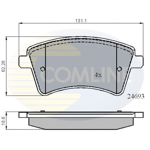 COMLINE CBP01707 Колодки тормозные передние дисковые в наличии Кривой Рог
