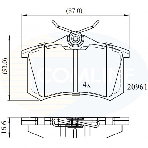 COMLINE CBP0797 Колодки тормозные задние дисковые в наличии Ровно