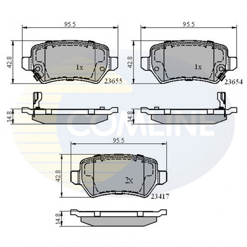 COMLINE CBP31551 Колодки тормозные задние дисковые в наличии Ирпень