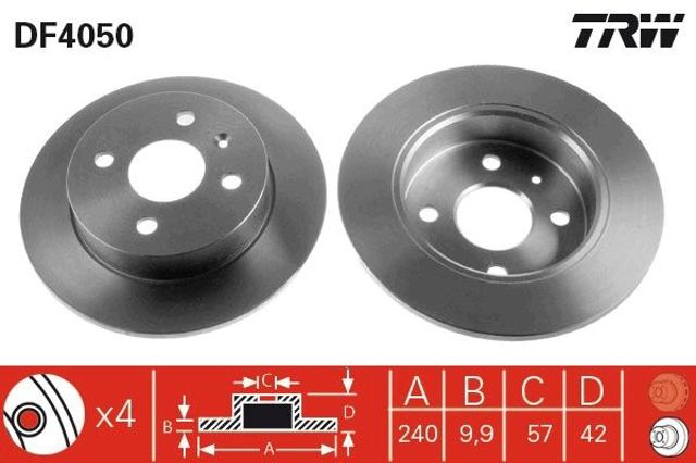 TRW DF4050 Тормозные диски в наличии Львов